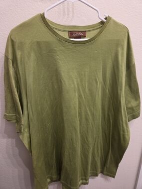 Tasso Elba Men's Light Olive Green Short-Sleeve Tee